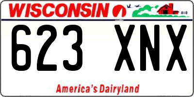 WI license plate 623XNX