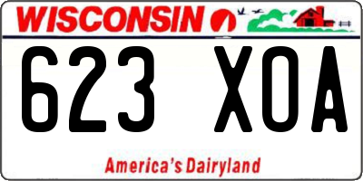 WI license plate 623XOA