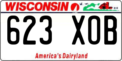 WI license plate 623XOB