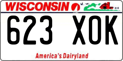 WI license plate 623XOK