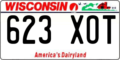 WI license plate 623XOT