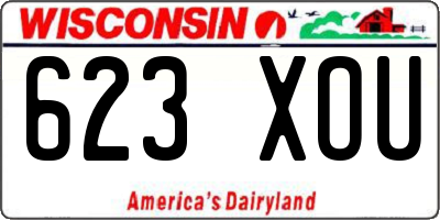 WI license plate 623XOU