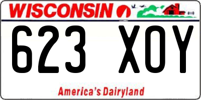 WI license plate 623XOY