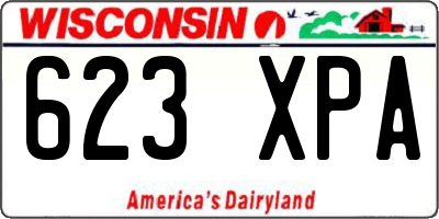 WI license plate 623XPA