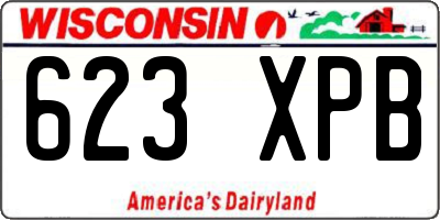 WI license plate 623XPB