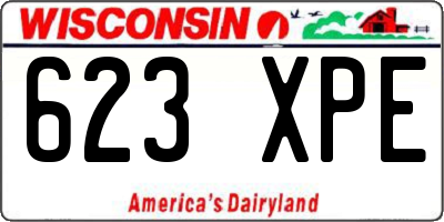 WI license plate 623XPE