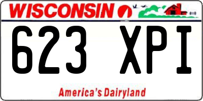 WI license plate 623XPI