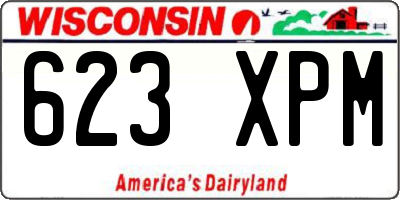 WI license plate 623XPM