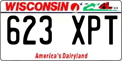 WI license plate 623XPT