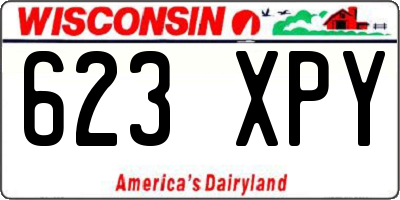 WI license plate 623XPY