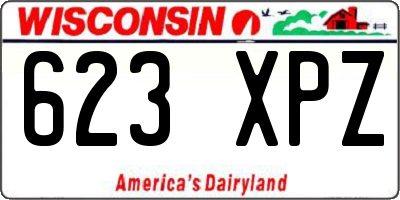 WI license plate 623XPZ