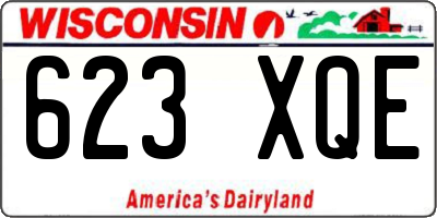 WI license plate 623XQE