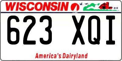 WI license plate 623XQI