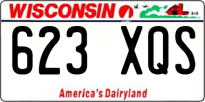 WI license plate 623XQS