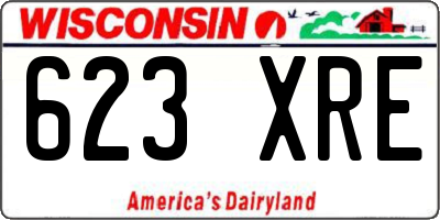 WI license plate 623XRE