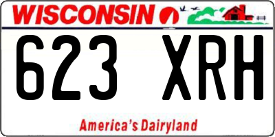 WI license plate 623XRH