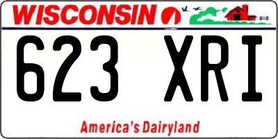 WI license plate 623XRI