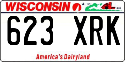 WI license plate 623XRK