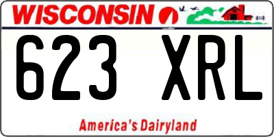 WI license plate 623XRL