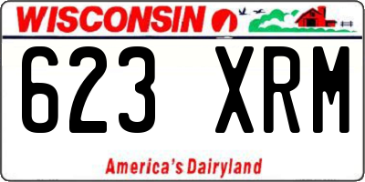 WI license plate 623XRM