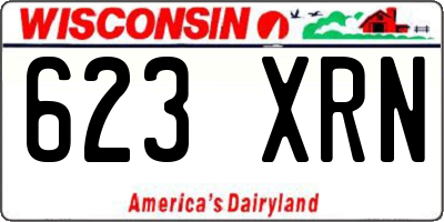 WI license plate 623XRN