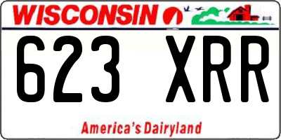 WI license plate 623XRR
