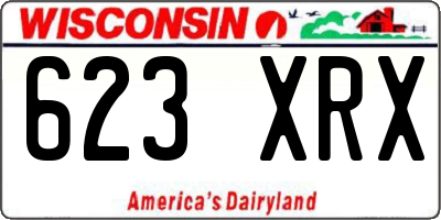 WI license plate 623XRX