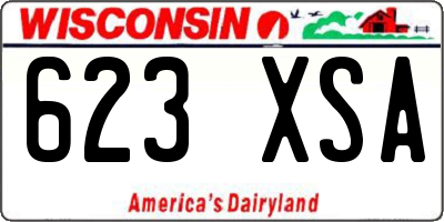 WI license plate 623XSA