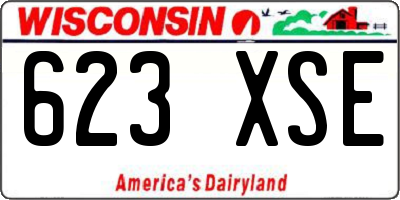 WI license plate 623XSE