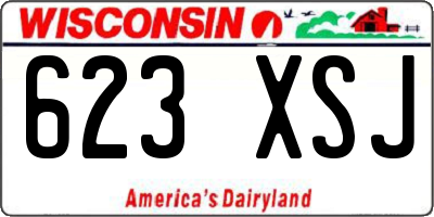 WI license plate 623XSJ