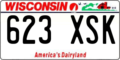 WI license plate 623XSK