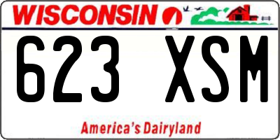 WI license plate 623XSM