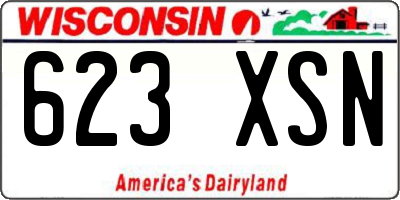 WI license plate 623XSN