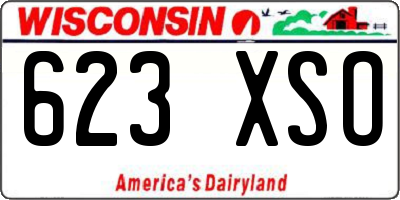 WI license plate 623XSO