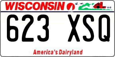 WI license plate 623XSQ