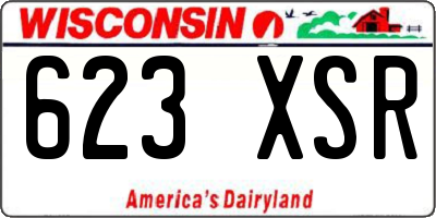 WI license plate 623XSR