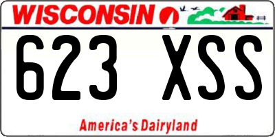 WI license plate 623XSS