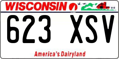 WI license plate 623XSV