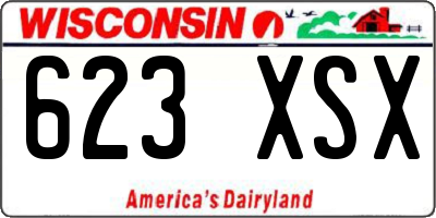 WI license plate 623XSX
