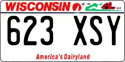 WI license plate 623XSY