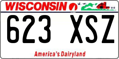 WI license plate 623XSZ
