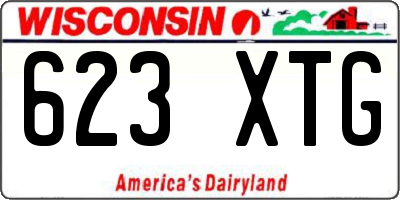 WI license plate 623XTG