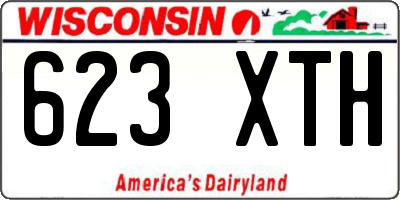 WI license plate 623XTH