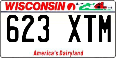 WI license plate 623XTM