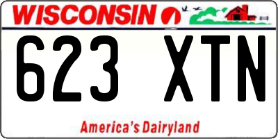 WI license plate 623XTN