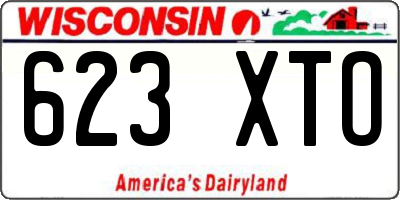 WI license plate 623XTO