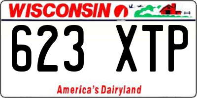 WI license plate 623XTP