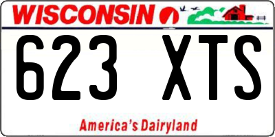 WI license plate 623XTS