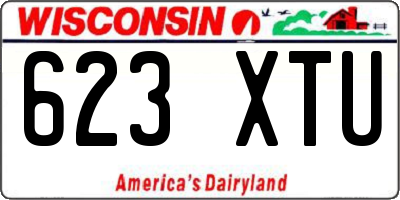 WI license plate 623XTU