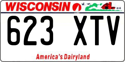 WI license plate 623XTV